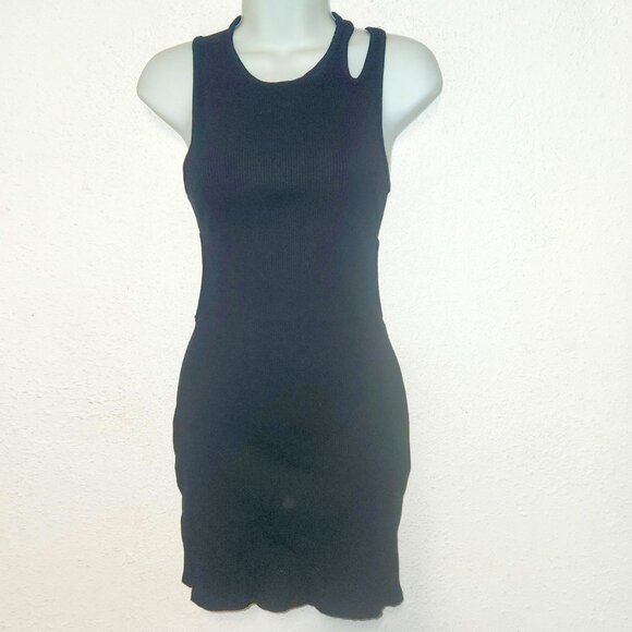 LuLu's ** stylish black stretch dress, Open Back, sleeveless, in size Large - Picture 1 of 12